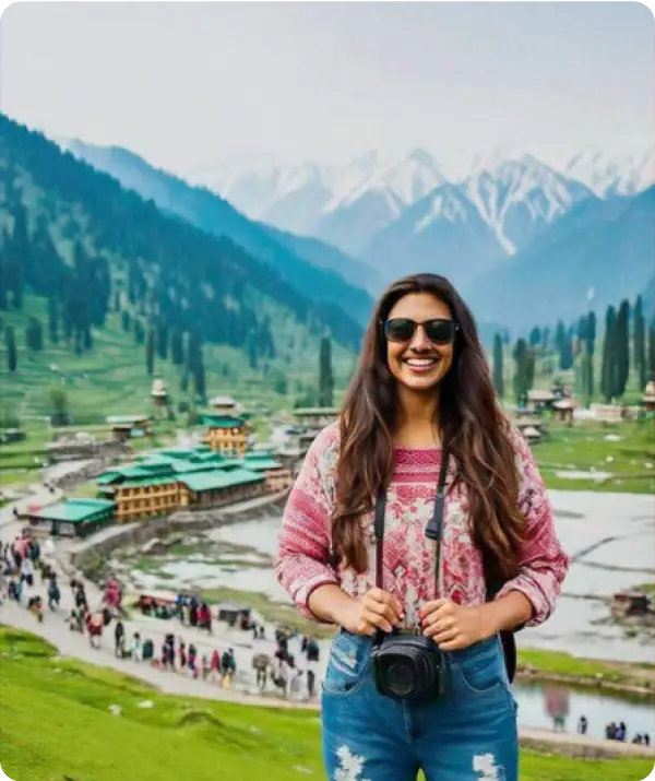 Naqashbandi kashmir guide with american tourist